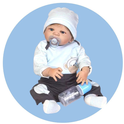 Poupée Rebirth en silicone pour bébé fille - 45,7 cm - Réaliste - Pour les  enfants de plus de 3 ans - E